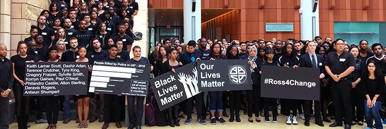 Image for Students, Faculty Stand in Unity at Ross Black Lives Matter Gathering