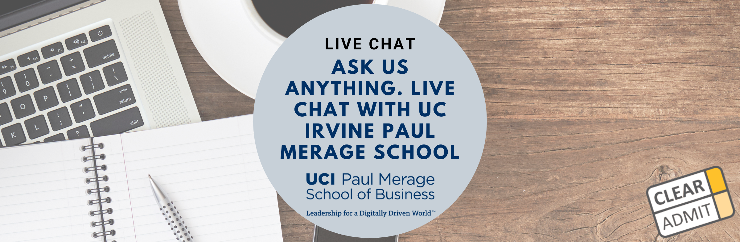 Image for Upcoming: Ask Us Anything! Live Chat with UC Irvine Merage Current MBA Students