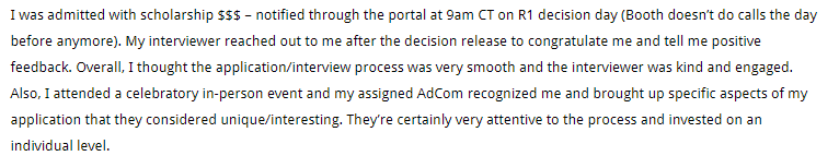 mba interview report