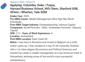 MBA applicant from Europe, seeking to transition to VC in the U.S.