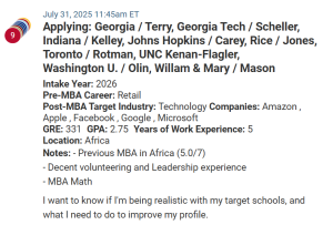 MBA applicant who is reapplying from last season. 331 GRE score, but a low GPA to overcome. 