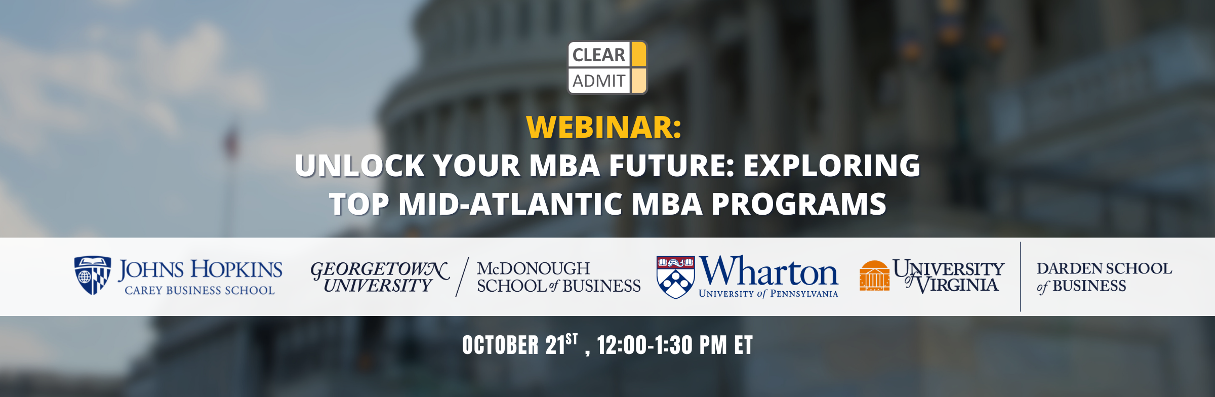 Image for Webinar: Unlock Your MBA Future: Exploring Top Mid-Atlantic MBA Programs