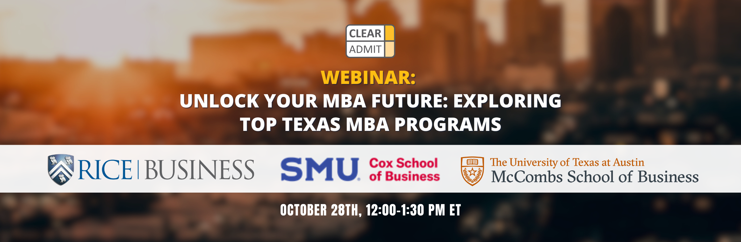 Image for Webinar: Unlock Your MBA Future: Exploring Top Texas MBA Programs