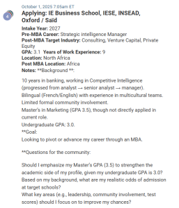 MBA admissions candidate from Africa who is targeting top European MBA programs.