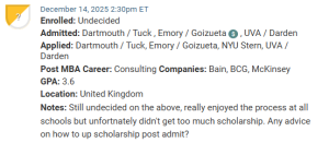 MBA applicant who has been admitted to three programs, now considering taking the GRE.