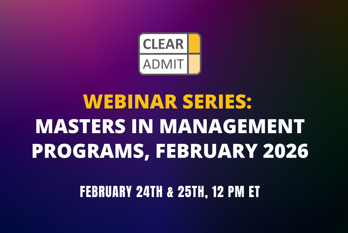 Image for Clear Admit Event Series: Masters in Management Application Overview, February 2026