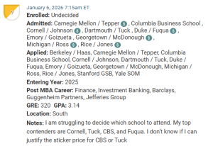 MBA applicant looking to transition from Tech to Investment Banking.