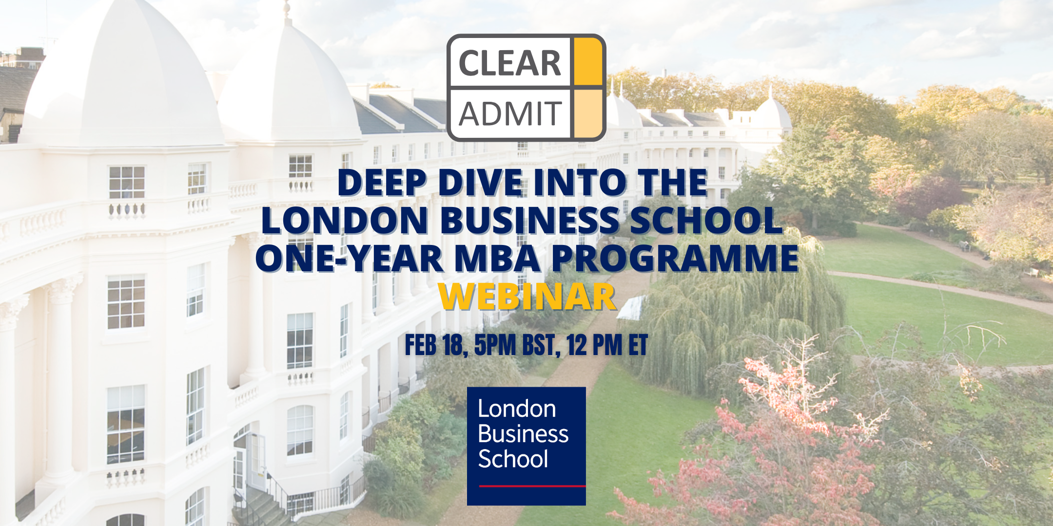 Image for Webinar: Deep Dive into the London Business School One-year MBA Programme – February 2026