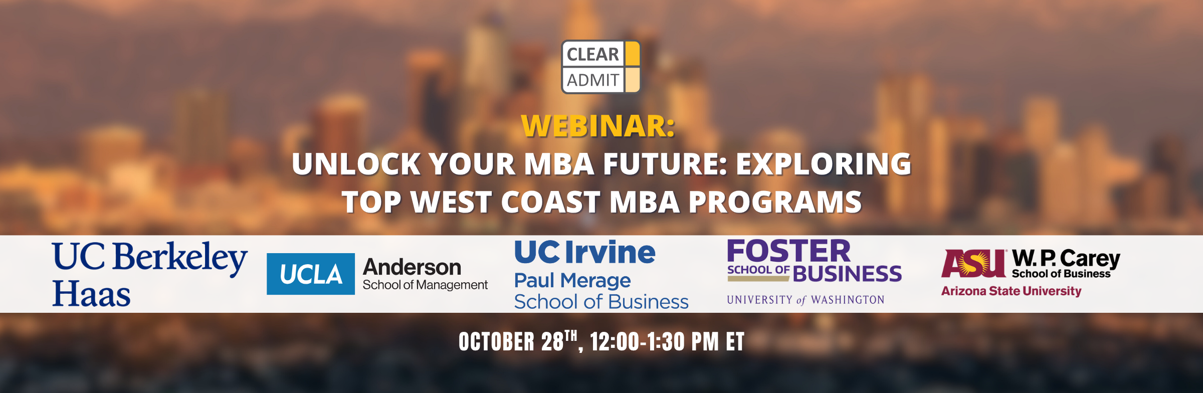 Image for Webinar: Unlock Your MBA Future: Exploring Top West Coast MBA Programs