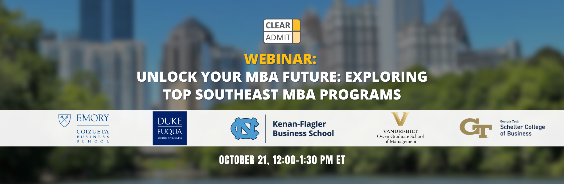 Image for Webinar: Unlock Your MBA Future: Exploring Top Southeast MBA Programs